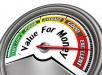 value rof money conceptual meter